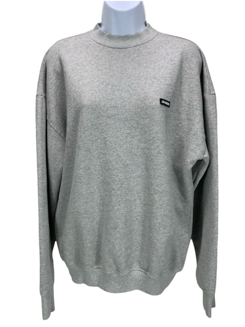 Joah Brown Gray Oversized Fleece Mock Neck Sweatshirt One Size USA